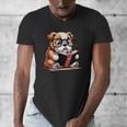 English Bulldog Reading a Book Dog For Men Women Girls Kids Men's V-Neck T-Shirt English Bulldog Reading a Book Dog For Men Women Girls Kids Men's V-Neck T-Shirt