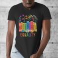 Equality Book LGBTQ Wildflowers Equal Rights Gay Kindness Men's V-Neck T-Shirt Equality Book LGBTQ Wildflowers Equal Rights Gay Kindness Men's V-Neck T-Shirt