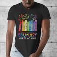 Equality Hurts No One Book Flower Rainbow Pride Month LGBTQ Men's V-Neck T-Shirt Equality Hurts No One Book Flower Rainbow Pride Month LGBTQ Men's V-Neck T-Shirt