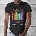 Equality Hurts No One Floral Books LGBTQ Pride Human Rights Men's V-Neck T-Shirt