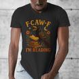 F CAW F Crow I'm Reading Book Lover Fall Men's V-Neck T-Shirt