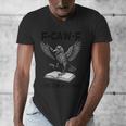 F-Caw-F Crow Book Lovers Vintage Bookish Bird Men's V-Neck T-Shirt