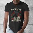 F-CAW-F I'm Reading Crow Book Lover Introvert Meme Men's V-Neck T-Shirt