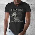 Fantasy Book Club Dragon Reader Book A Day Keep Reality Away Men's V-Neck T-Shirt