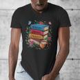 Fantasy Drama Tragedy Books Subtle Reader Librarian Flower Men's V-Neck T-Shirt Fantasy Drama Tragedy Books Subtle Reader Librarian Flower Men's V-Neck T-Shirt