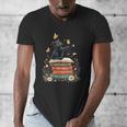 Fantasy Drama Tragedy Reading Lover Book Cat Humor Men's V-Neck T-Shirt