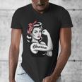 Female Librarian Rosie Riveter Book Guardian Woman Men's V-Neck T-Shirt Female Librarian Rosie Riveter Book Guardian Woman Men's V-Neck T-Shirt
