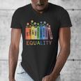 Floral Book Equality Human Rights Social Justice Peace Love Men's V-Neck T-Shirt Floral Book Equality Human Rights Social Justice Peace Love Men's V-Neck T-Shirt