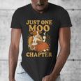 Floral Cow Reading Pun Just One More Chapter Cozy Book Lover Men's V-Neck T-Shirt Floral Cow Reading Pun Just One More Chapter Cozy Book Lover Men's V-Neck T-Shirt