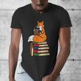 Fox Books Read Reading Librarian America Men Women Kids Men's V-Neck T-Shirt Fox Books Read Reading Librarian America Men Women Kids Men's V-Neck T-Shirt