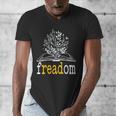 Freadom Freedom Read Banned Books Librarians Men's V-Neck T-Shirt Freadom Freedom Read Banned Books Librarians Men's V-Neck T-Shirt