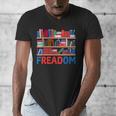 Freadom To Read Book Lover Reading Freedom Men's V-Neck T-Shirt