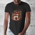Fully Booked For Christmas Cozy Holiday Books Winter Reading Men's V-Neck T-Shirt