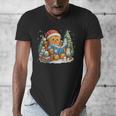 Gingerbread Reading Book Lovers Christmas Bookworm Librarian Men's V-Neck T-Shirt