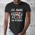 Go Away I'm Reading Book Reader Cute Fox Loves Books Men's V-Neck T-Shirt Go Away I'm Reading Book Reader Cute Fox Loves Books Men's V-Neck T-Shirt