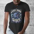 A Good Book Is Out Of This World Shirt Astronaut Reading Men's V-Neck T-Shirt A Good Book Is Out Of This World Shirt Astronaut Reading Men's V-Neck T-Shirt