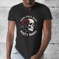 Good Girls Read Dirty Books Smut Reader Dark Romance Skull Men's V-Neck T-Shirt