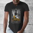 Gothic Book Lover Skeleton Men's V-Neck T-Shirt
