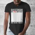 Guestbook 7th Birthday 7 Year Old Born 2018 Bday Men's V-Neck T-Shirt