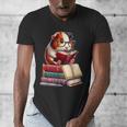 Guinea Pig Reading Books Matching Bookworm Readers Librarian Men's V-Neck T-Shirt Guinea Pig Reading Books Matching Bookworm Readers Librarian Men's V-Neck T-Shirt