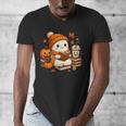 Halloween Ghost Reading Book Lovers Coffee Girl Women Men's V-Neck T-Shirt Halloween Ghost Reading Book Lovers Coffee Girl Women Men's V-Neck T-Shirt