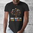 Happy 100 Days In The Books Reading Celebration Graphic Tees Men's V-Neck T-Shirt