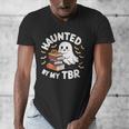 Haunted By My TBR Cute Ghost Book Reading Teacher Halloween Men's V-Neck T-Shirt Haunted By My TBR Cute Ghost Book Reading Teacher Halloween Men's V-Neck T-Shirt