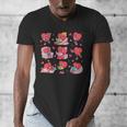 Hearts Reading Book Lovers All Booked For Valentine Men's V-Neck T-Shirt