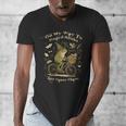 On My Way To Hoard Books And Cause Chaos Tom Foolery Frog Men's V-Neck T-Shirt On My Way To Hoard Books And Cause Chaos Tom Foolery Frog Men's V-Neck T-Shirt