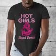 Hot Girls Read Books Cute Book Reader Women Men's V-Neck T-Shirt