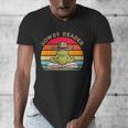 Howdy Reader Frog Reading Book Vintage Men's V-Neck T-Shirt