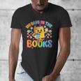 HUGvyn Preppy 100 Days In The Books Teacher Reading Coffee Men's V-Neck T-Shirt