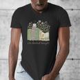 I'm Booked Tonight Cozy Floral Book Lover Graphic Men's V-Neck T-Shirt I'm Booked Tonight Cozy Floral Book Lover Graphic Men's V-Neck T-Shirt