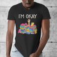 I'm Okay Book Reader Book Nerd Book Reading Lover Men's V-Neck T-Shirt I'm Okay Book Reader Book Nerd Book Reading Lover Men's V-Neck T-Shirt
