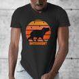 Introvert Retro Sunset Capybara Tee Men's V-Neck T-Shirt