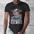 Introverted Book Club Reading Lover Cow Men's V-Neck T-Shirt