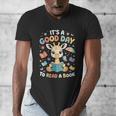It's a Good Day To Read a Book Cute Giraffe Men's V-Neck T-Shirt It's a Good Day To Read a Book Cute Giraffe Men's V-Neck T-Shirt