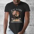Just A Girl Who Loves Books Book Lover Reading For Women Men's V-Neck T-Shirt Just A Girl Who Loves Books Book Lover Reading For Women Men's V-Neck T-Shirt