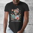 Just A Girl Who Loves Books Messy Bun Book Skeleton Bookworm Men's V-Neck T-Shirt