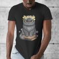 Just A Girl Who Loves Cats & Books Bookish Women Men's V-Neck T-Shirt Just A Girl Who Loves Cats & Books Bookish Women Men's V-Neck T-Shirt