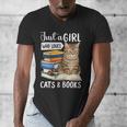 Just a Girl Who Loves Cats And Books Men's V-Neck T-Shirt Just a Girl Who Loves Cats And Books Men's V-Neck T-Shirt