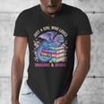 Just a Girl Who Loves Dragons And Books Dragon Reading Men's V-Neck T-Shirt