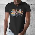 Just One More Chapter Floral Book Reading Teacher Bookworm Men's V-Neck T-Shirt