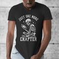 Just One More Chapter Skeleton Reading Book Men's V-Neck T-Shirt Just One More Chapter Skeleton Reading Book Men's V-Neck T-Shirt