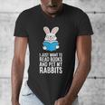 I Just Want To Read Books And Pet My Rabbit Men's V-Neck T-Shirt