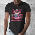 Kawaii Axolotl Readsolotl Book Lover Reading Bookworm Girls Men's V-Neck T-Shirt Kawaii Axolotl Readsolotl Book Lover Reading Bookworm Girls Men's V-Neck T-Shirt