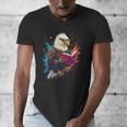 Kawaii Eagle Reads Book Reading Library Book Bookworm Men's V-Neck T-Shirt Kawaii Eagle Reads Book Reading Library Book Bookworm Men's V-Neck T-Shirt