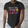 Kids Reading Book Lover Reading Is My Jam Men's V-Neck T-Shirt