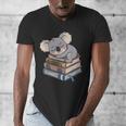 Koala Reading Book Pajama Sleep Men's V-Neck T-Shirt