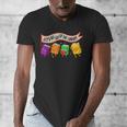 Librarian Let's All Go To The Library Cute Groovy Book Lover Men's V-Neck T-Shirt